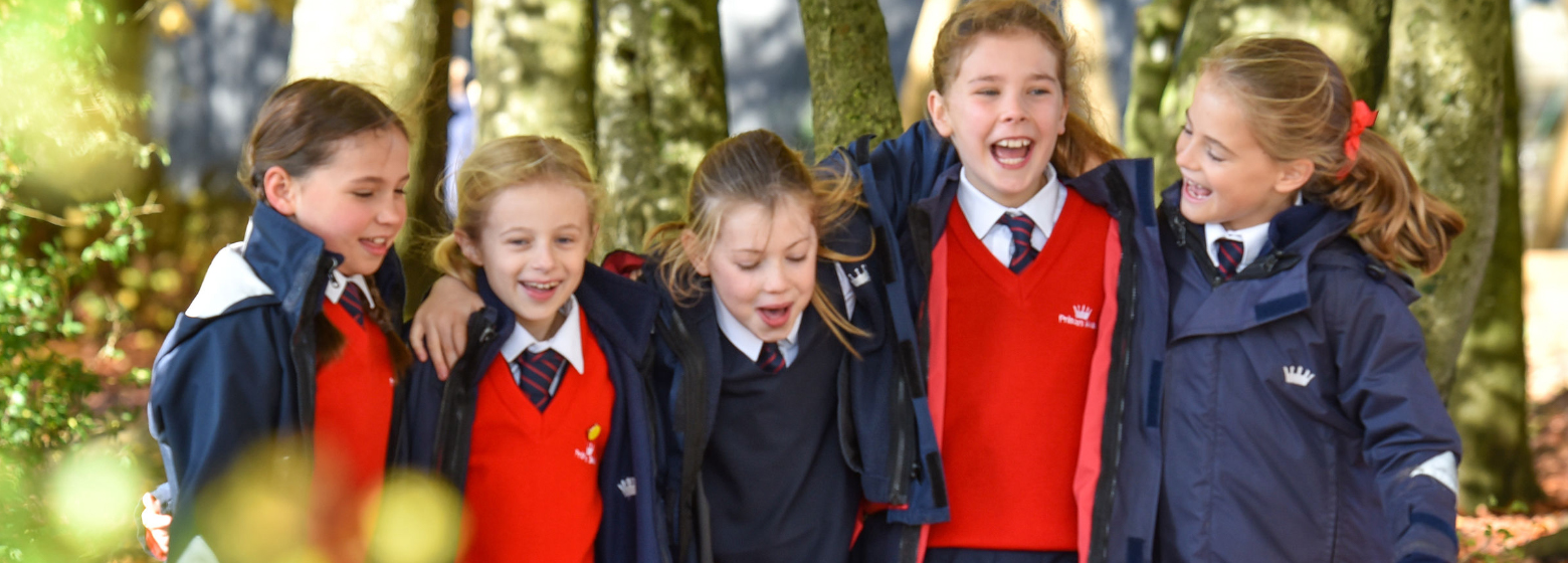 Children stood in a row