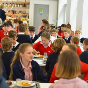 children in a canteen